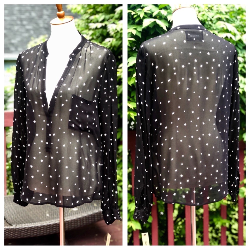 NWT Reformation Antibes Blouse In Stargazer Sz M
